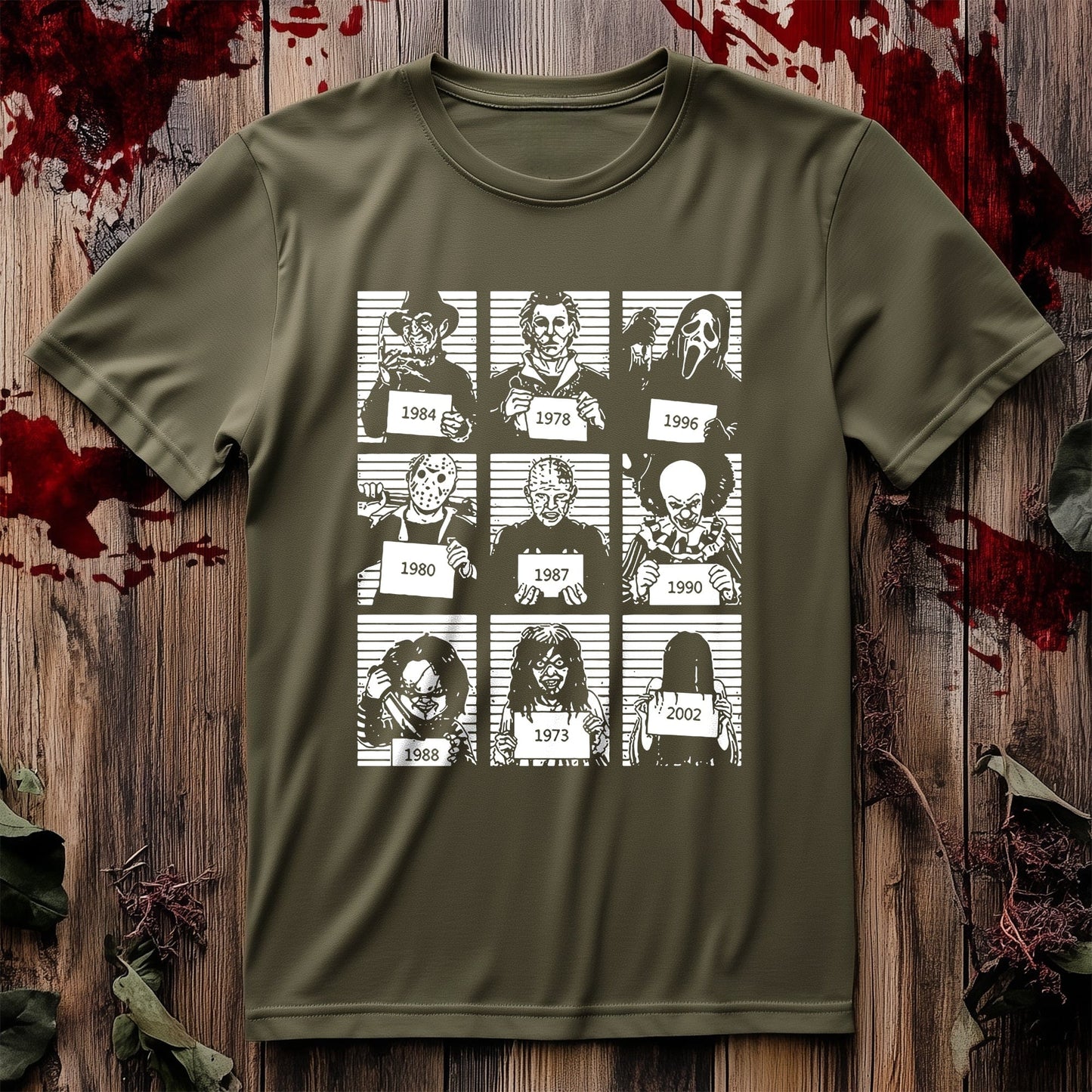 Horror Movie Mug Shot T-shirt
