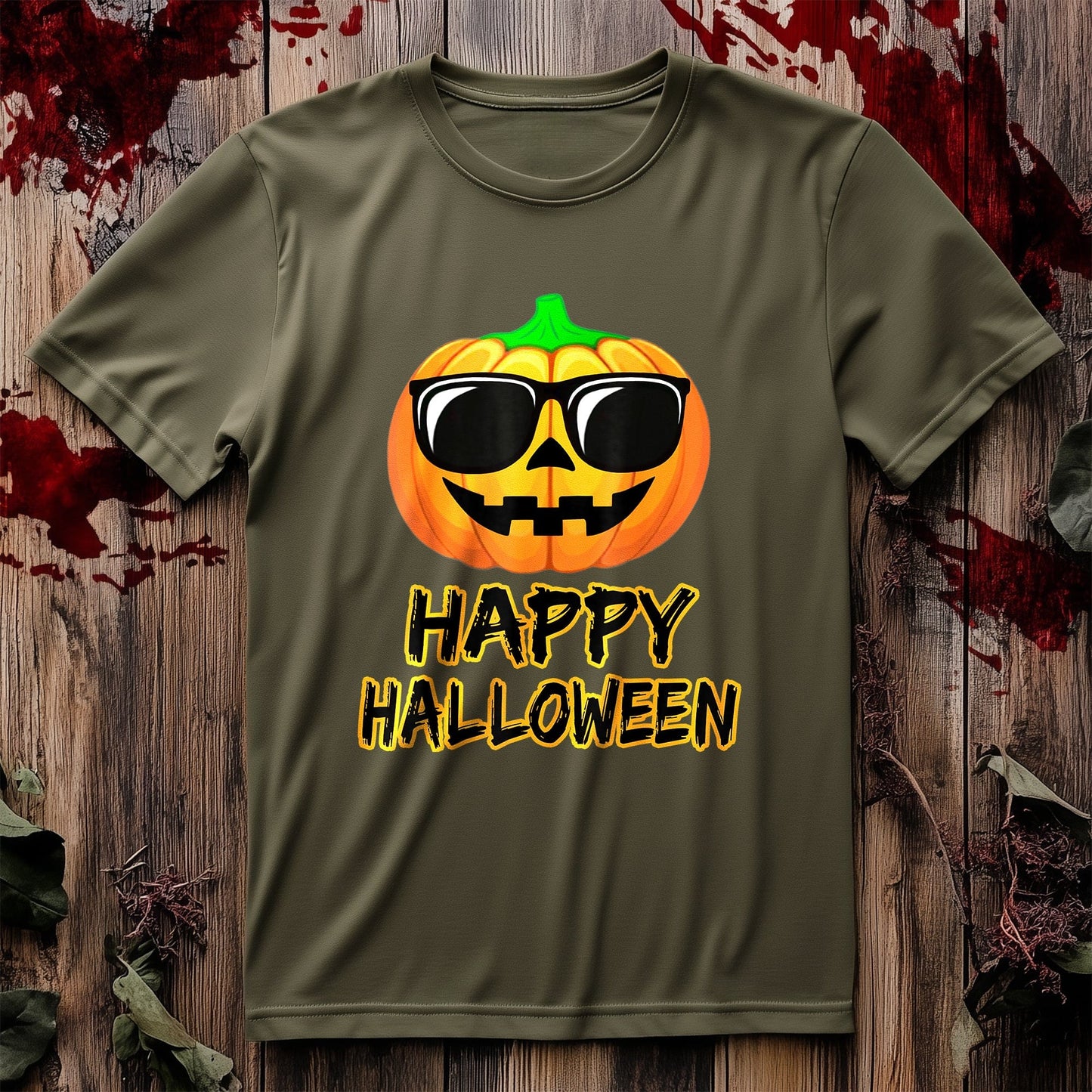 Sunglass Pumpkin Halloween T-Shirt -