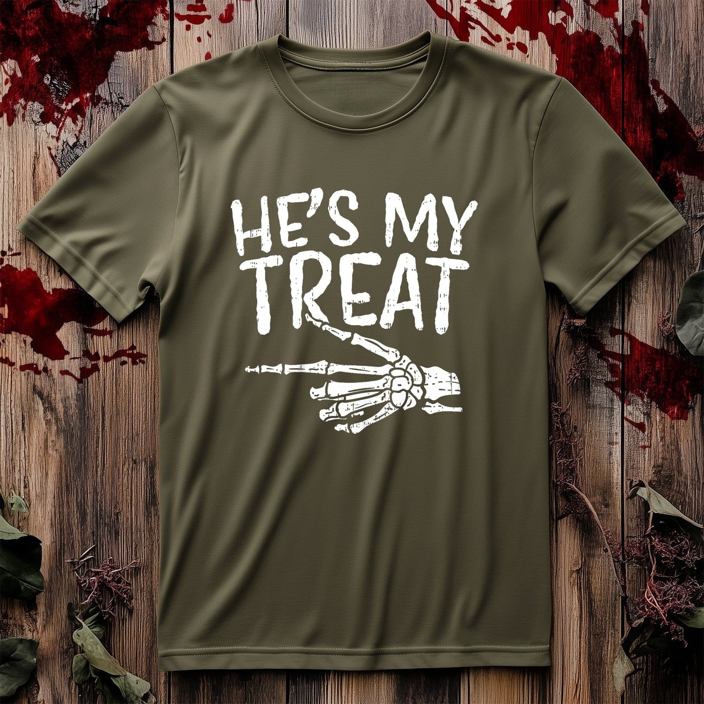 He's My Treat Skeleton Couples T-Shirt