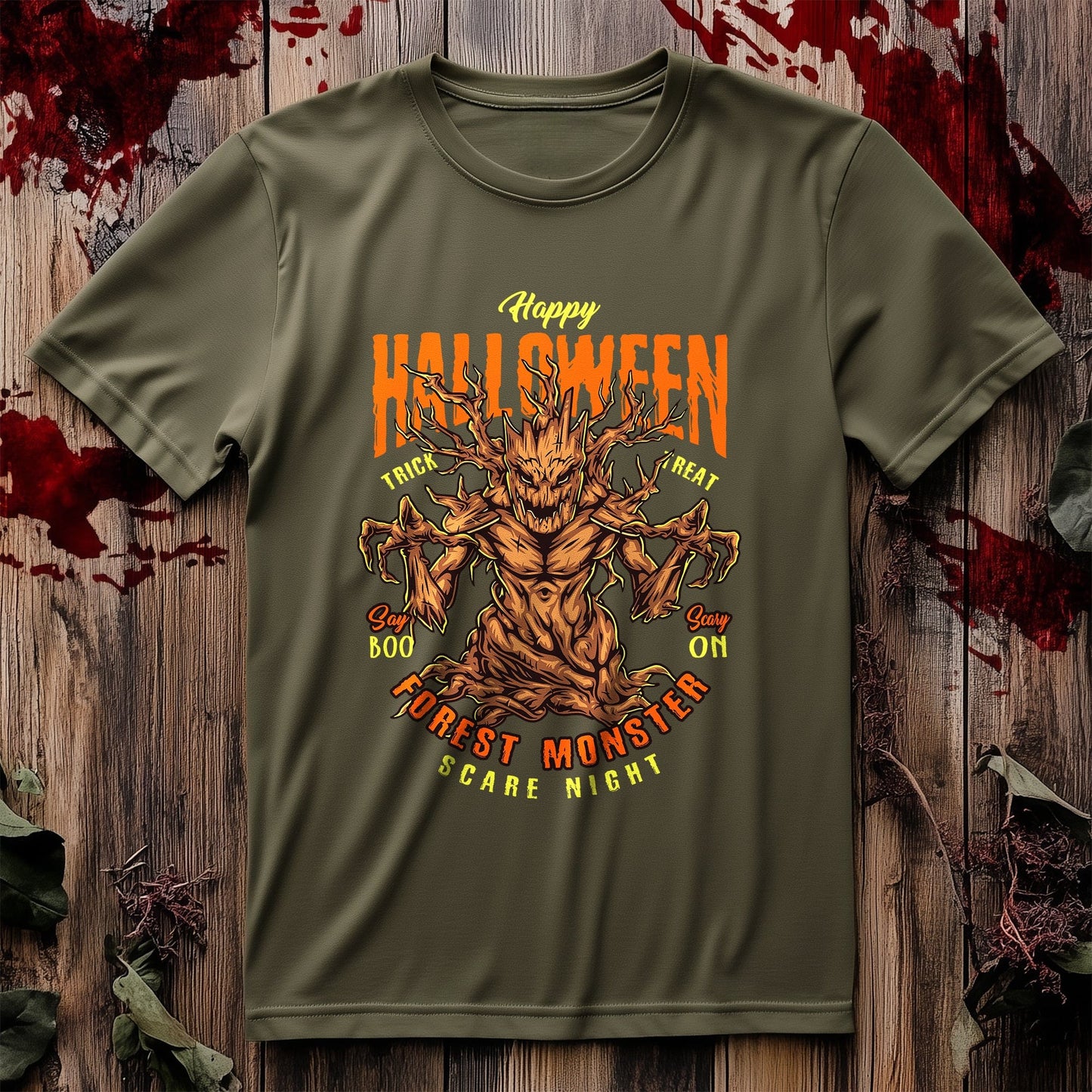 Forest Monster Scare Night T-shirt -