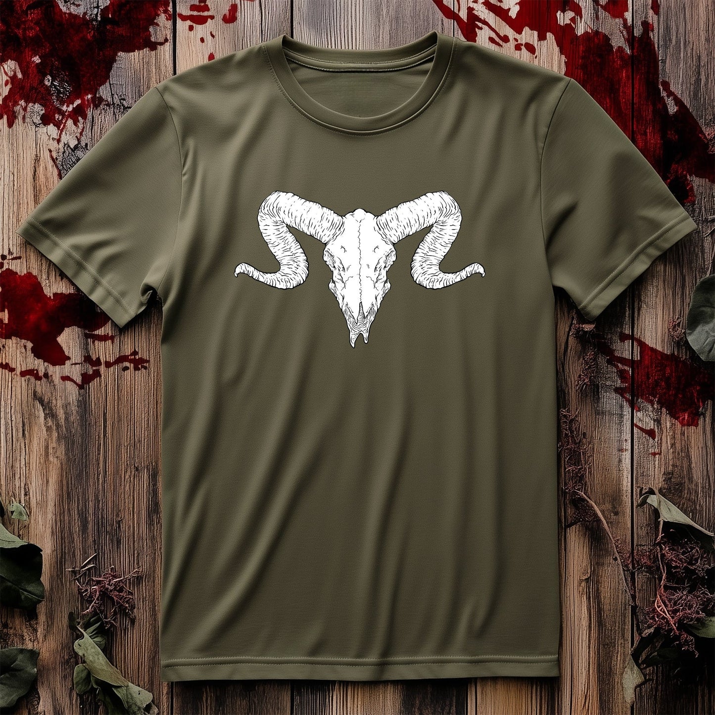 Hail Satan Ram Skull T-Shirt