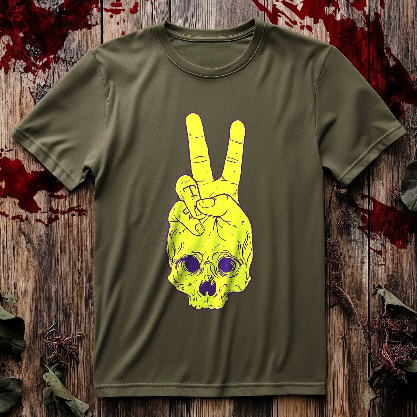 Green Skull peace T-Shirt
