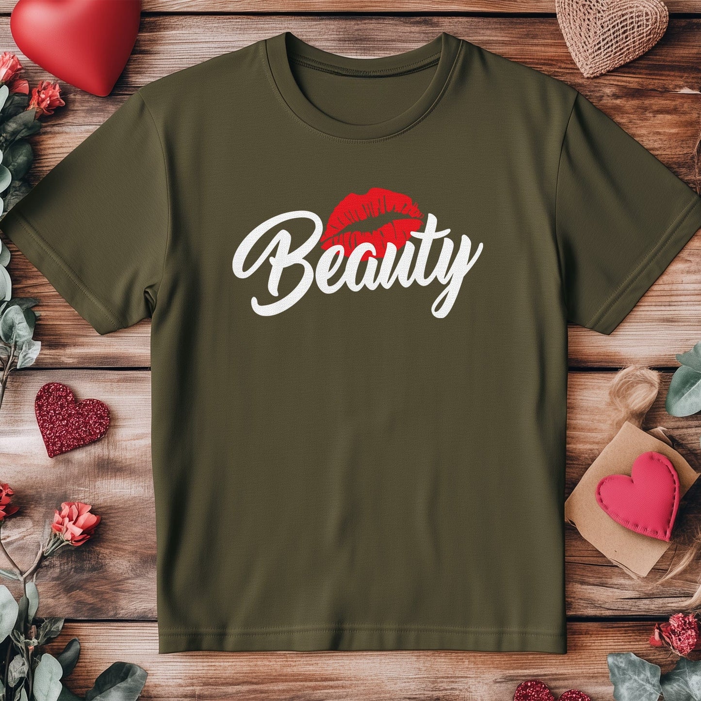 Beauty Valentine Text T-shirt