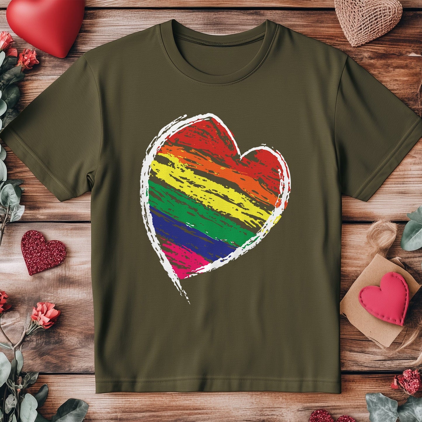 LGBTQ Sketched Heart T-Shirt