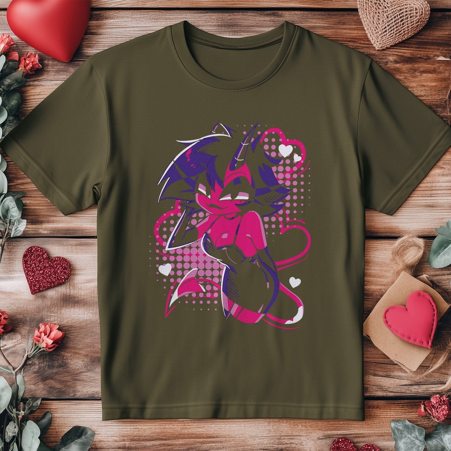 Millie Heart Cute Cat T-Shirt
