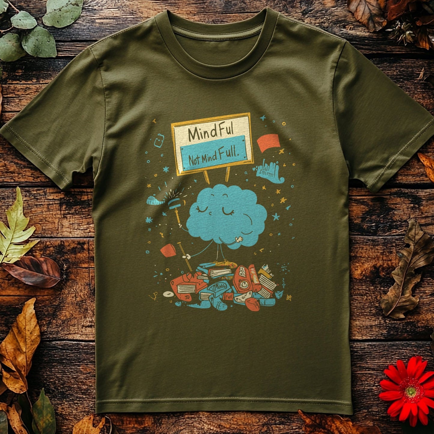 Mindful Mind Full 5 T-Shirt - Clouds