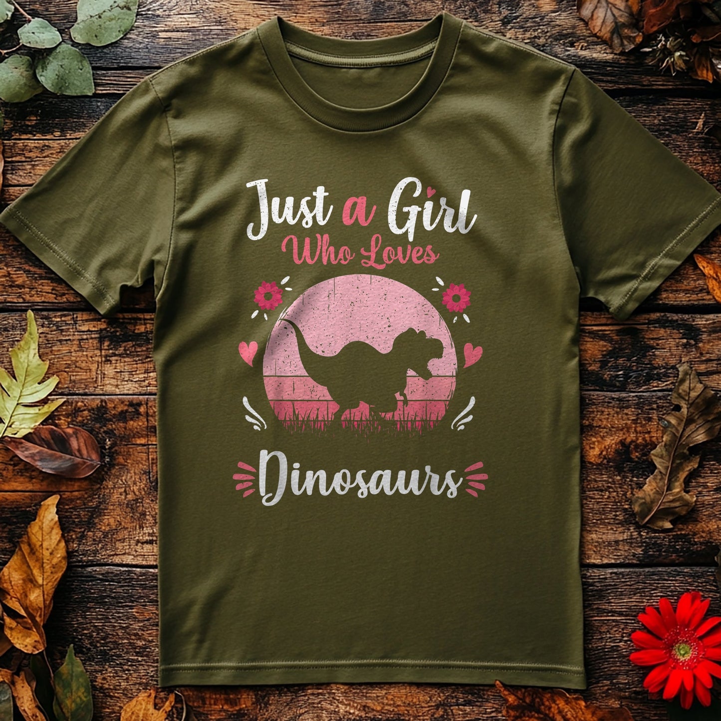 Just A Girl Who Dinosaurs T-Shirt -