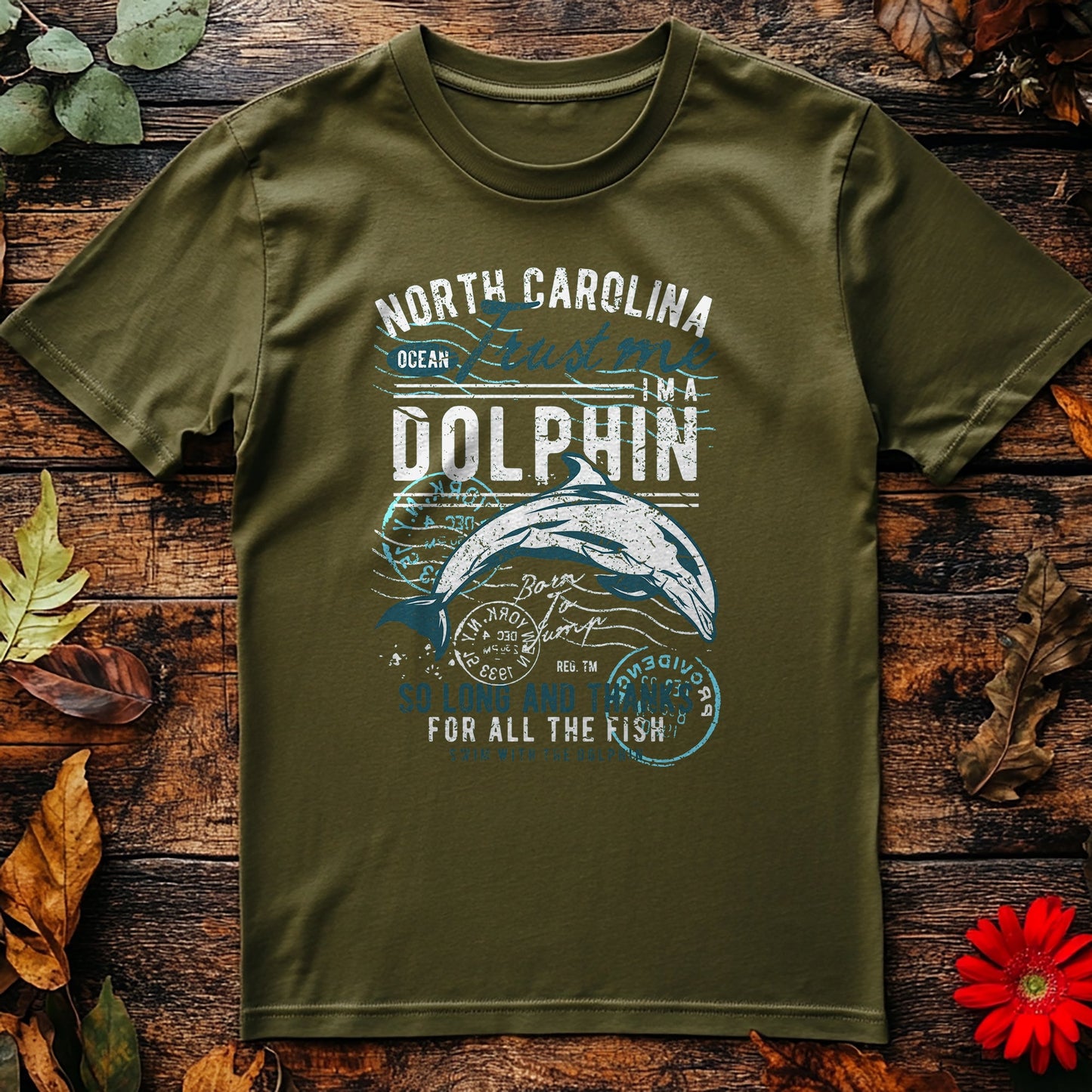 Retro Dolphin NC T-Shirt - Dive into