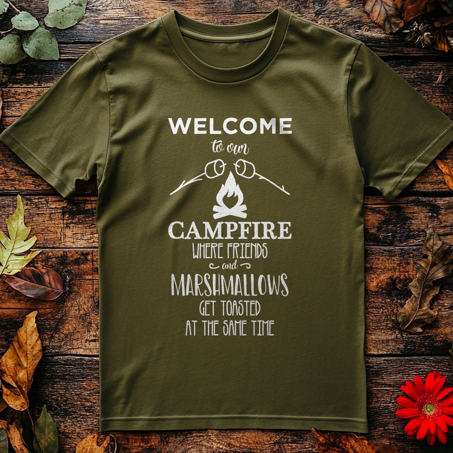 Welcome to Our Campfire T-Shirt - Cozy