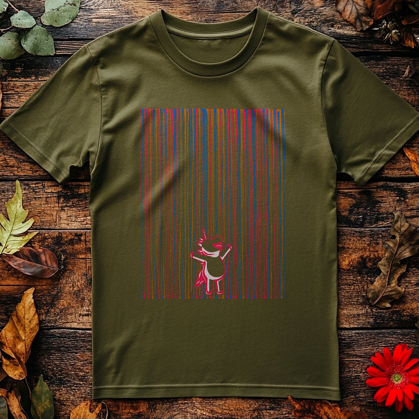 Rainbow Rain Cat T-Shirt