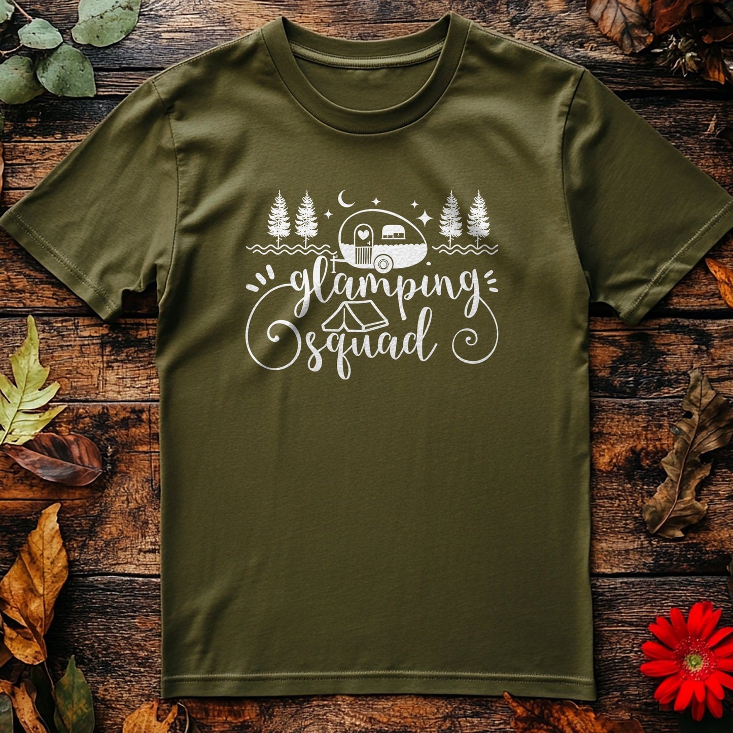 Glamping Squad T-Shirt - Campfires &