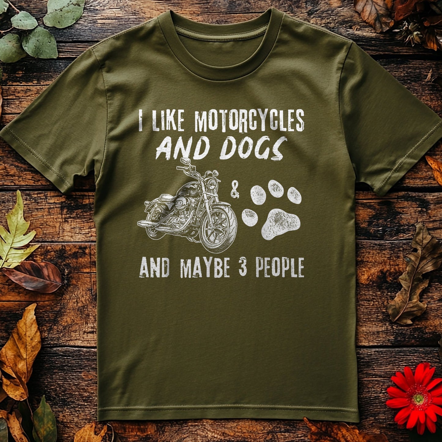 Motorcycles & Dogs T-shirt - Unleash