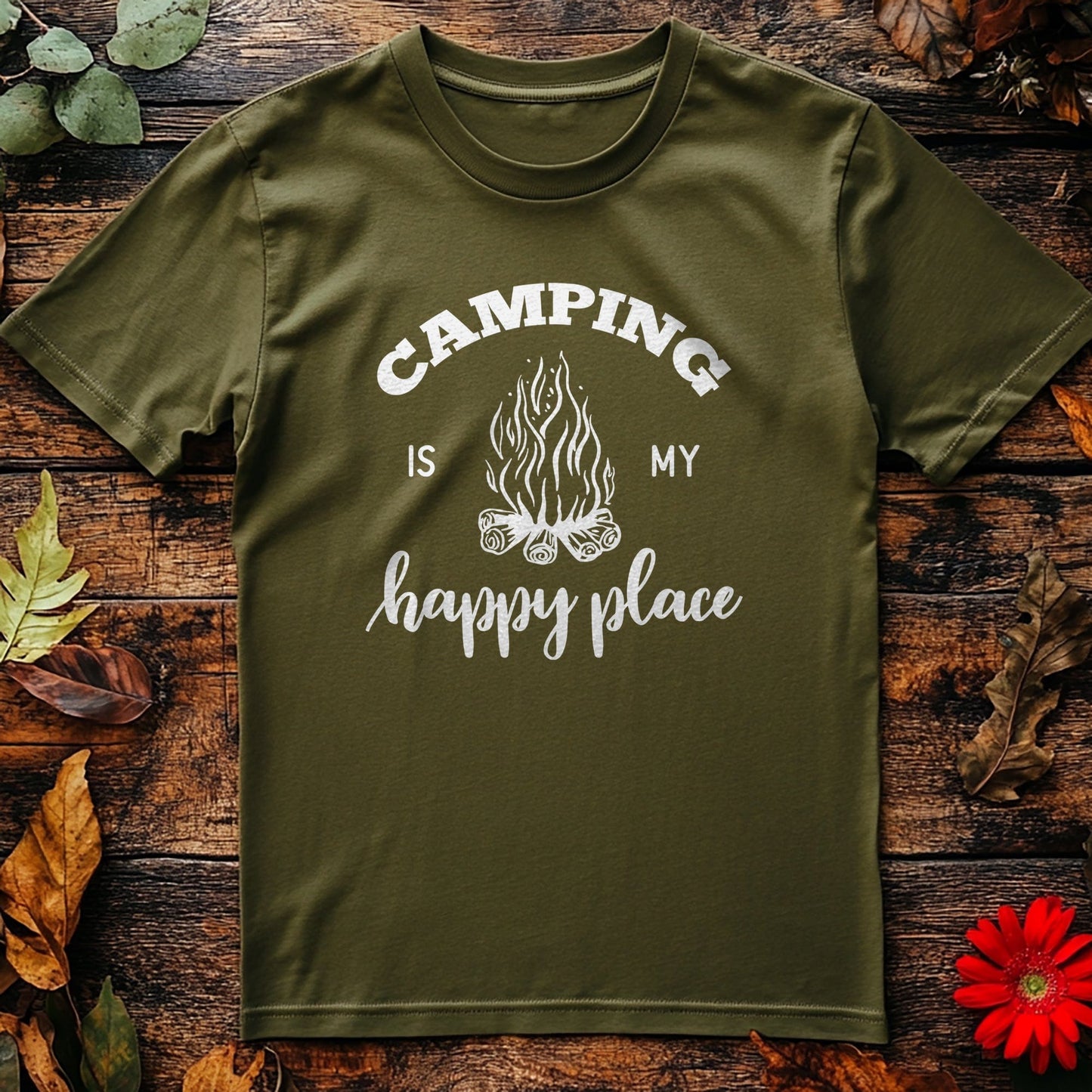 Camping Is My Happy Place T-Shirt -