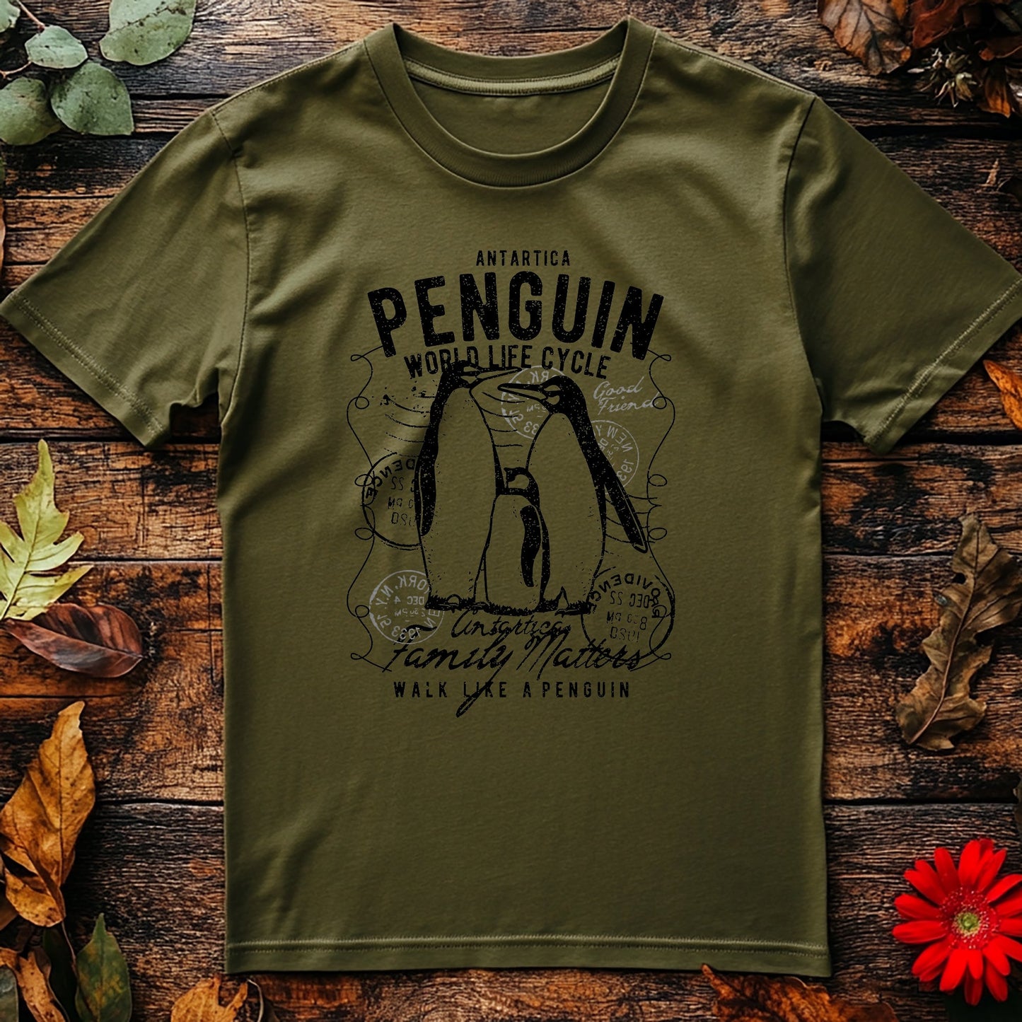 Penguin Retro Life T-shirt - Chill