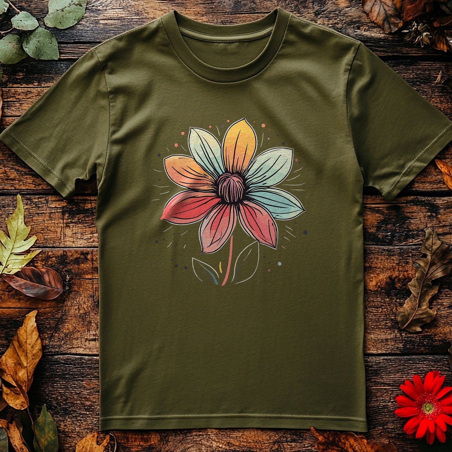 Flower34 Funny T-Shirt - Blooming with