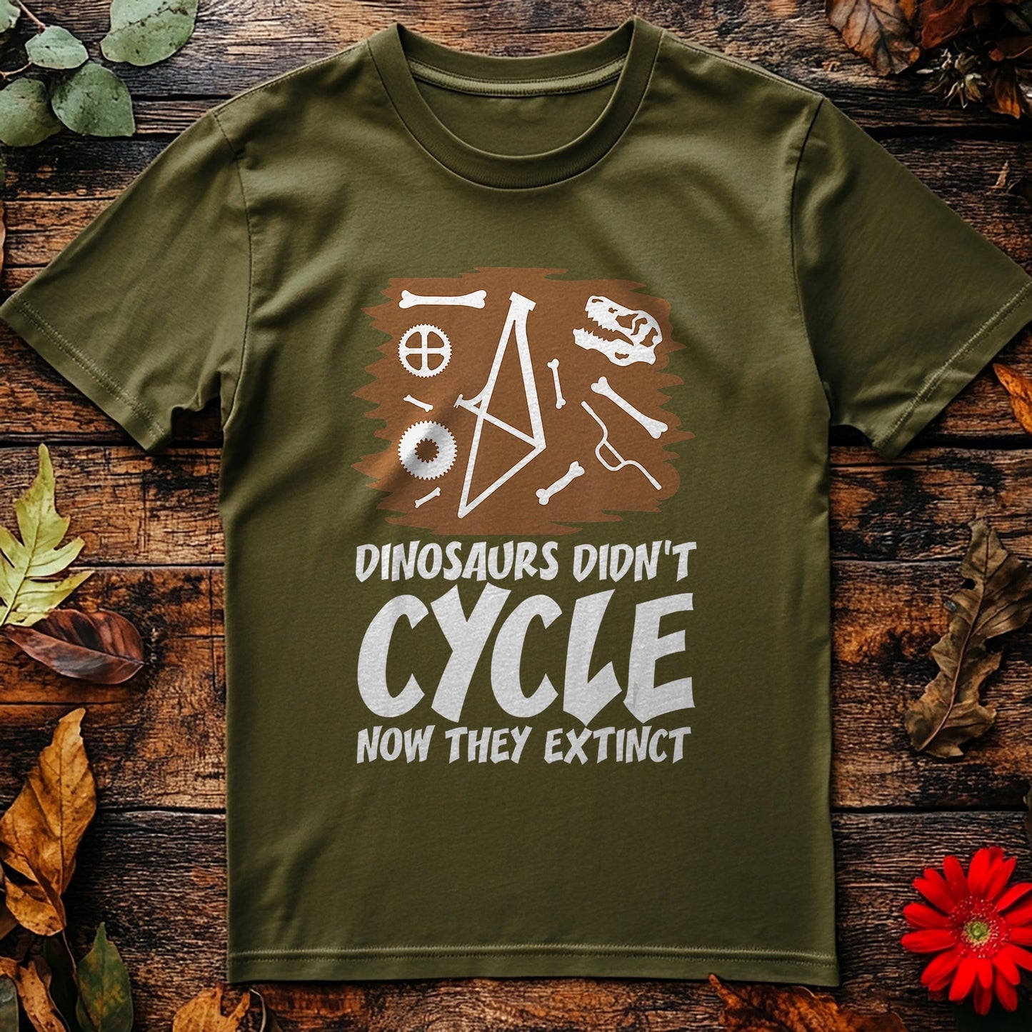 Cycling with Dinosaurs T-Shirt