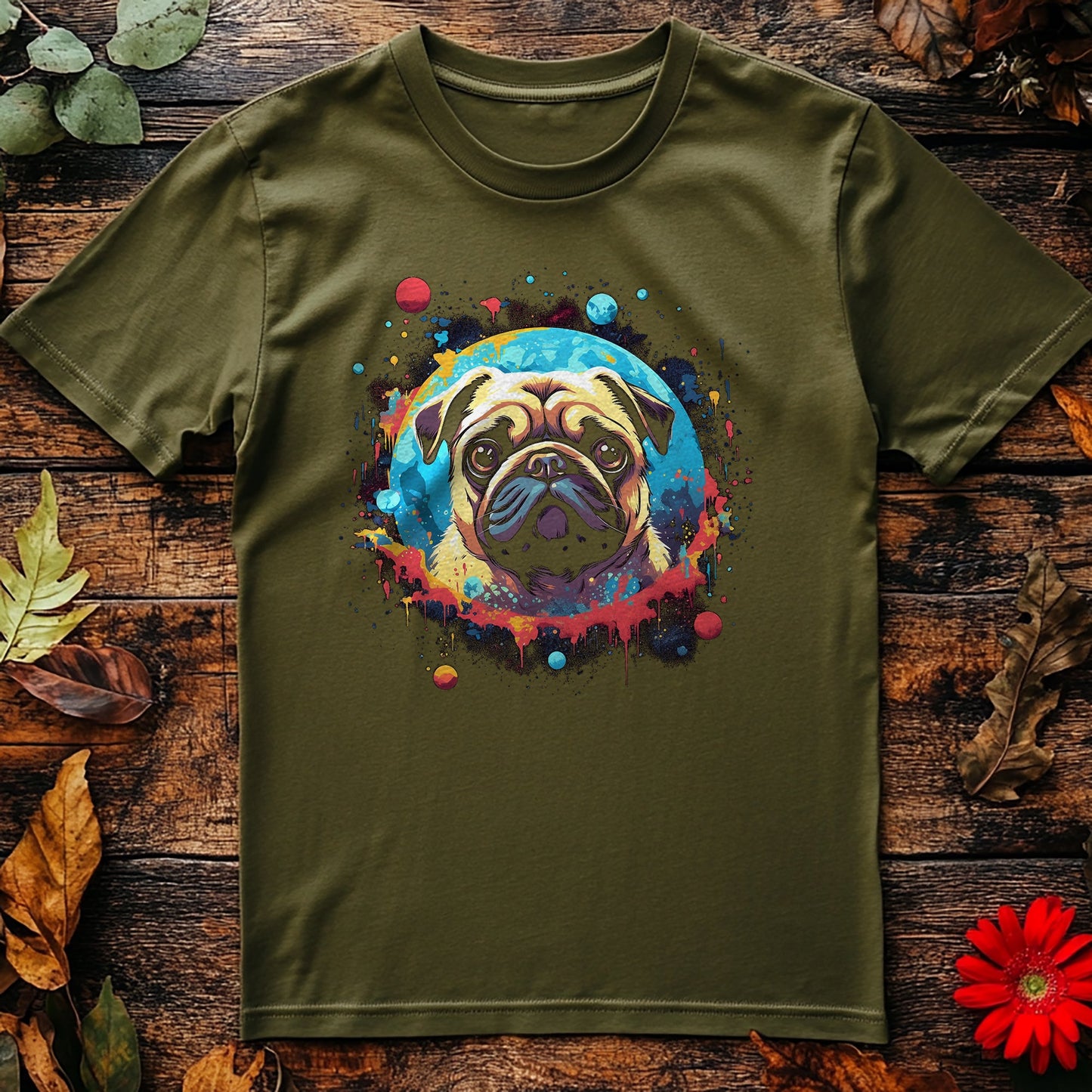 Pug Face in Space T-Shirt - Out of
