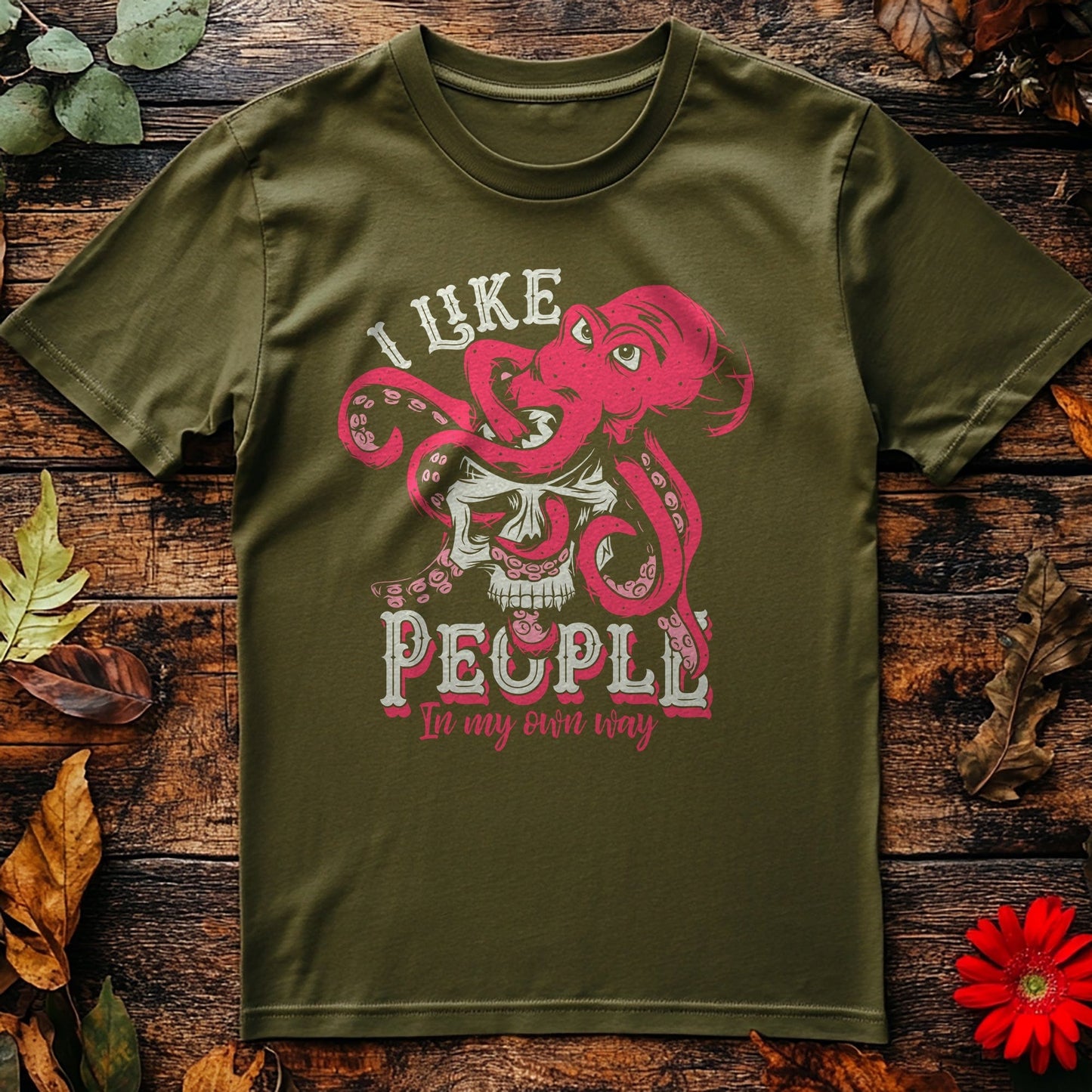 I Like People Octopus t-shirt -