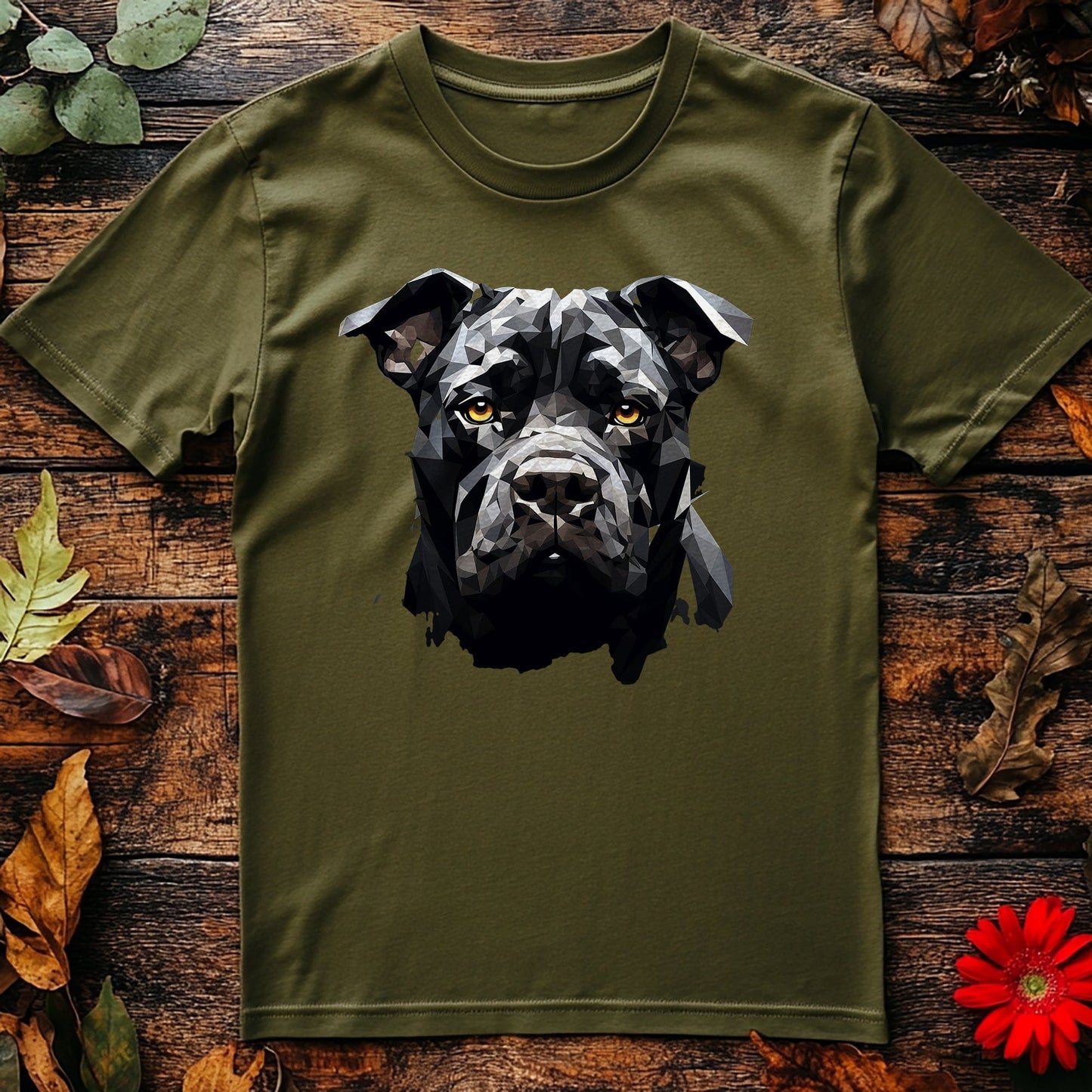 Geometric Bully Dog t-shirt