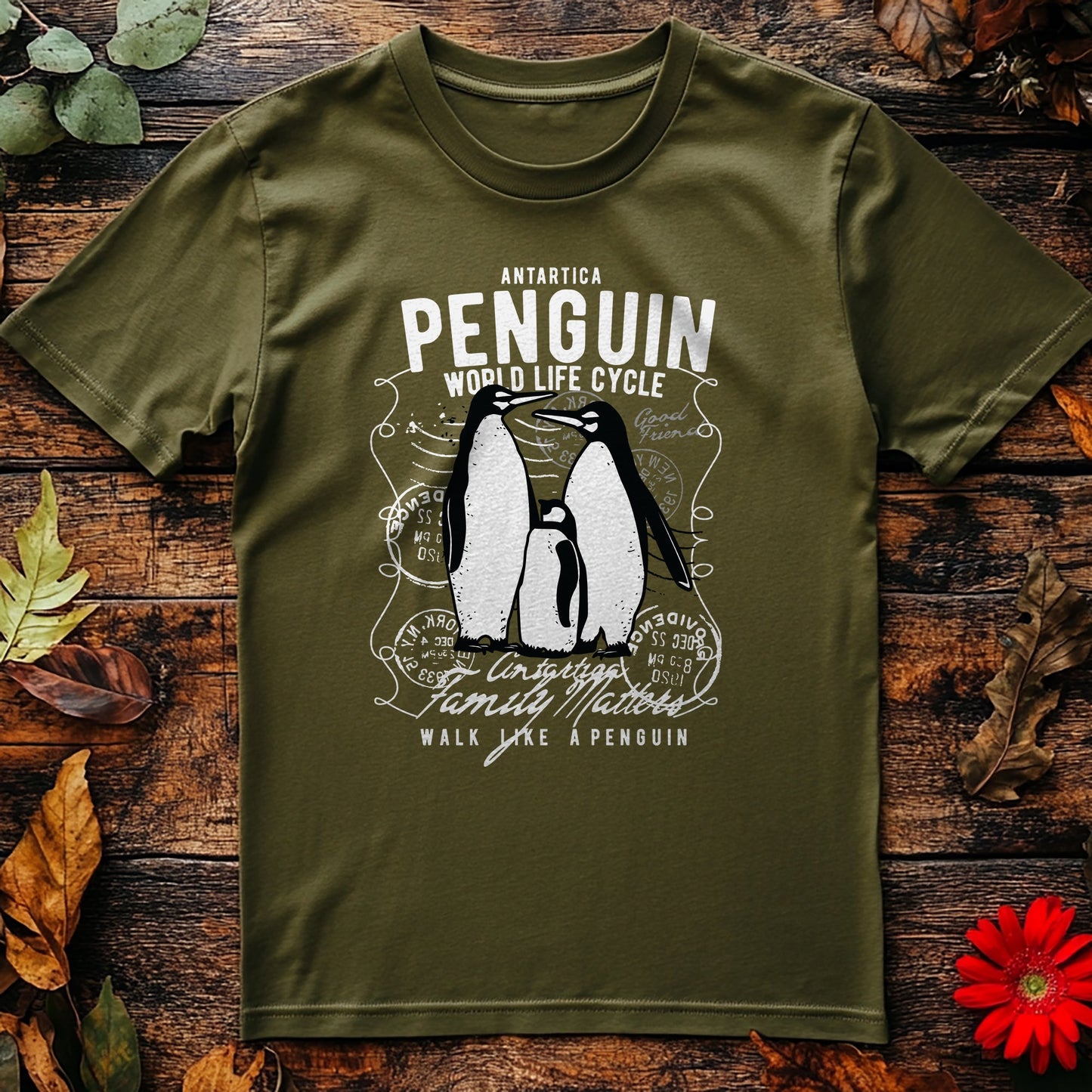 Penguin Lovers Surfing T-shirt -