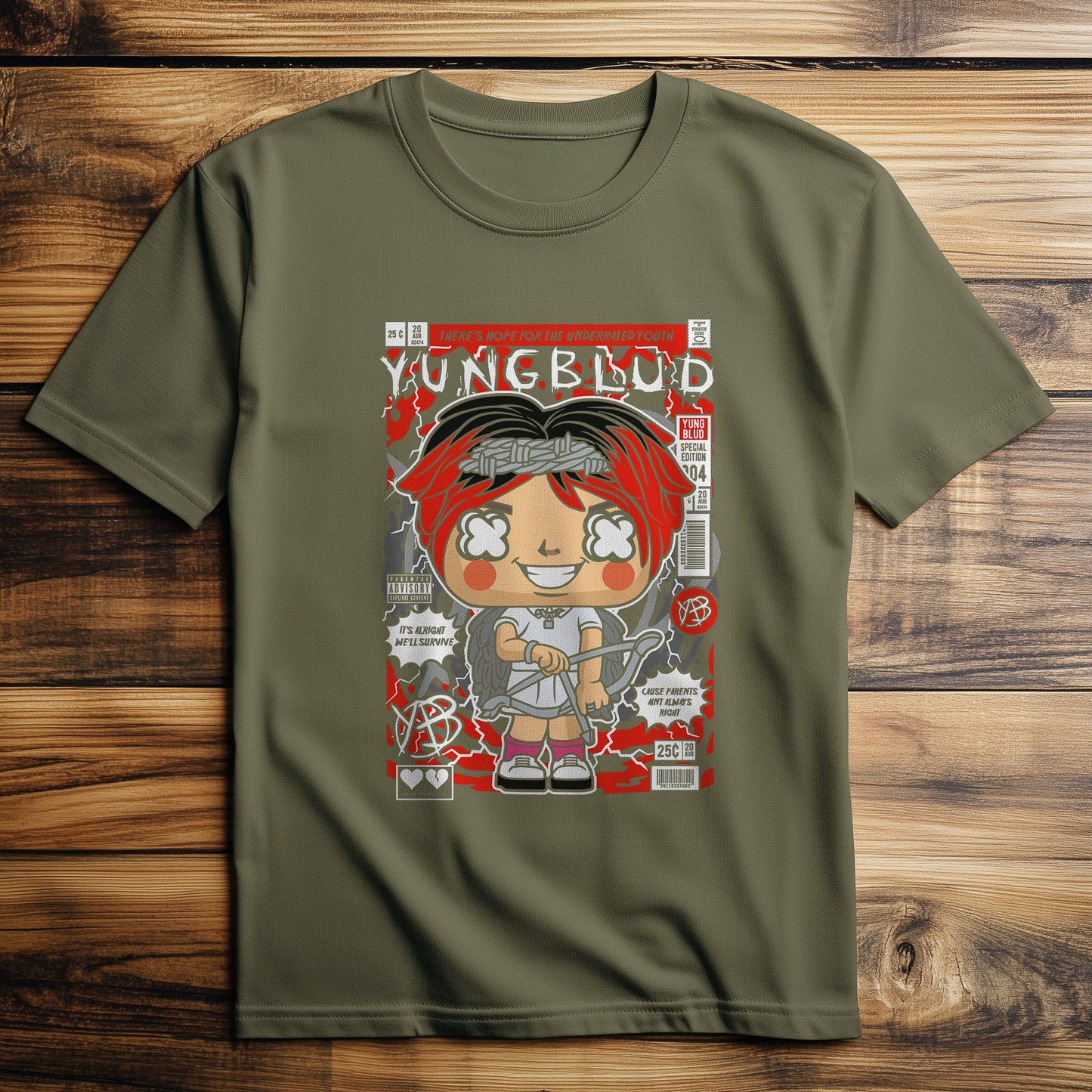 Yungblud Cartoon Character T-Shirt