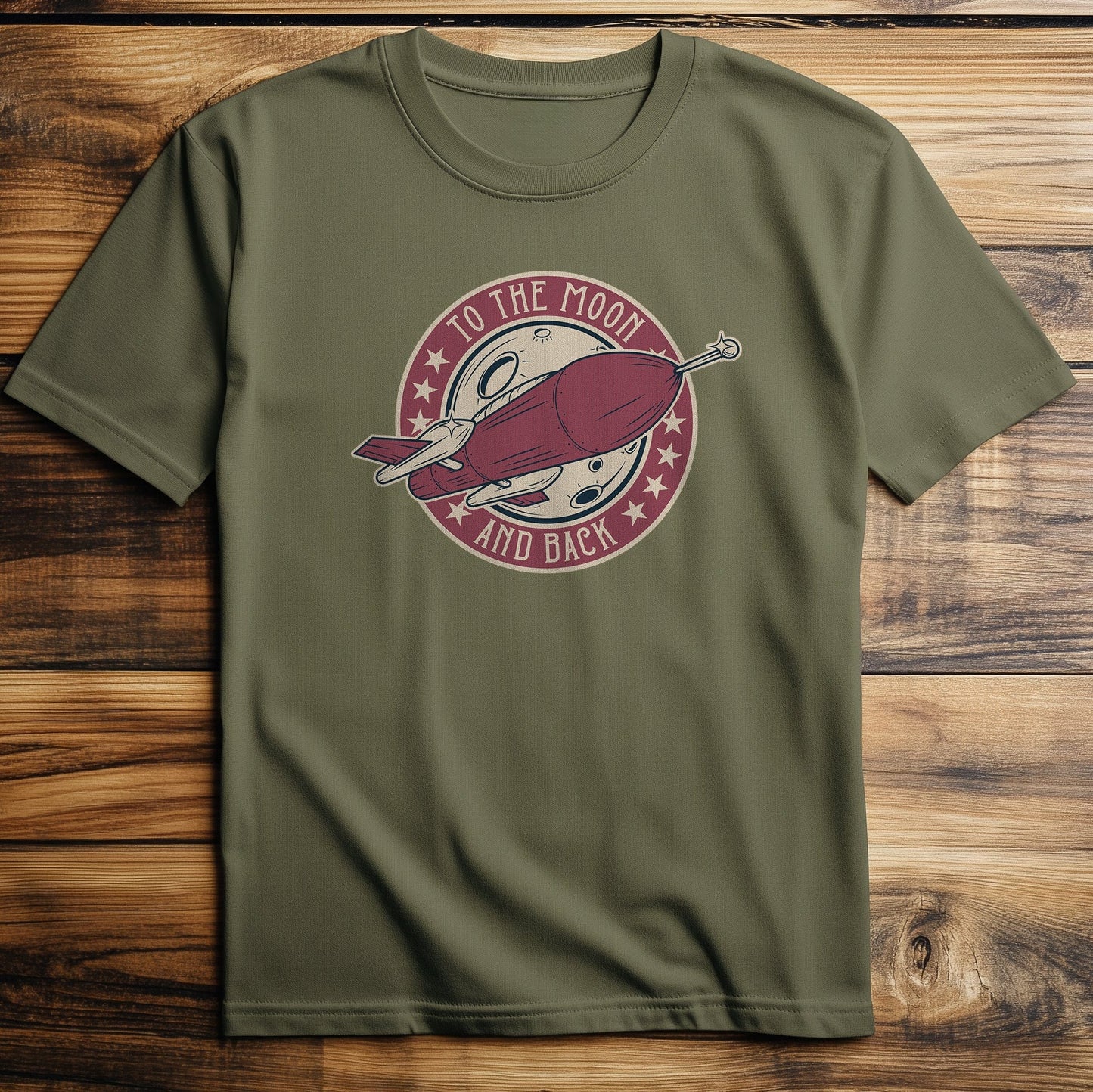 OuterSpaceFont_10 Rocket T-Shirt