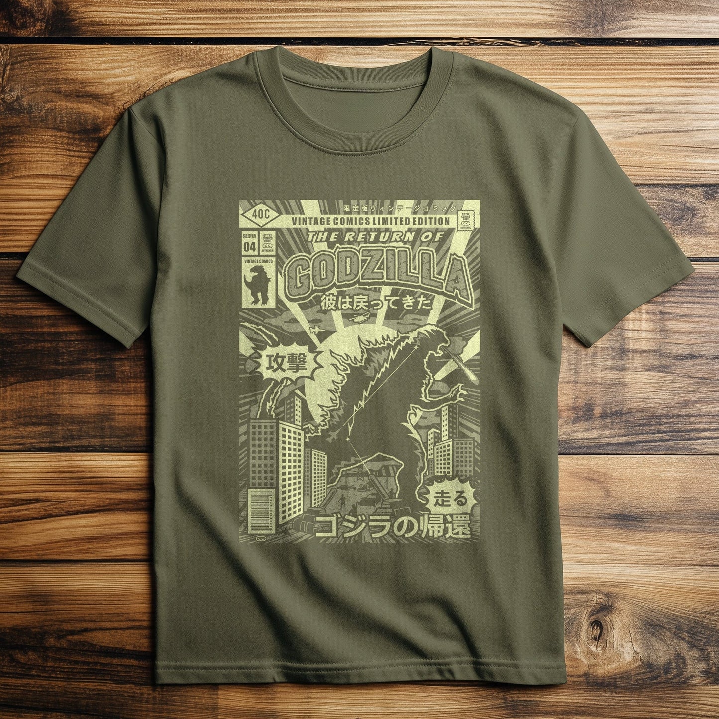 Godzilla Comic Book Cover T-Shirt