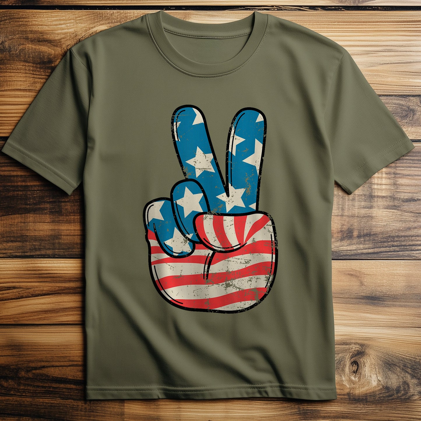 Usa Flag Peace T-Shirt