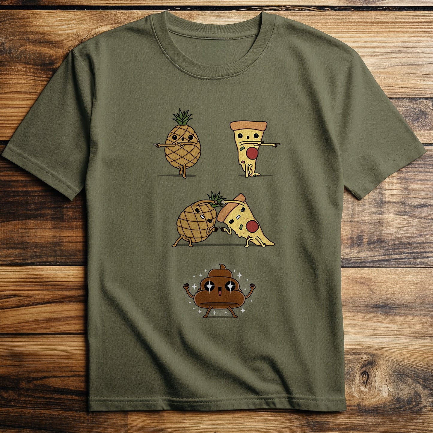 Pizza Pineapple Poo T-Shirt