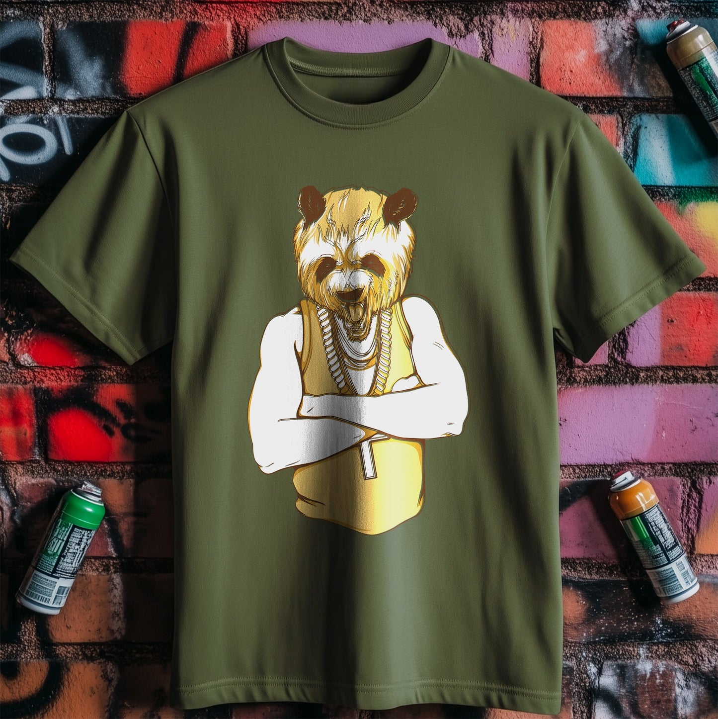Panda Gangster T-Shirt - Raccoon