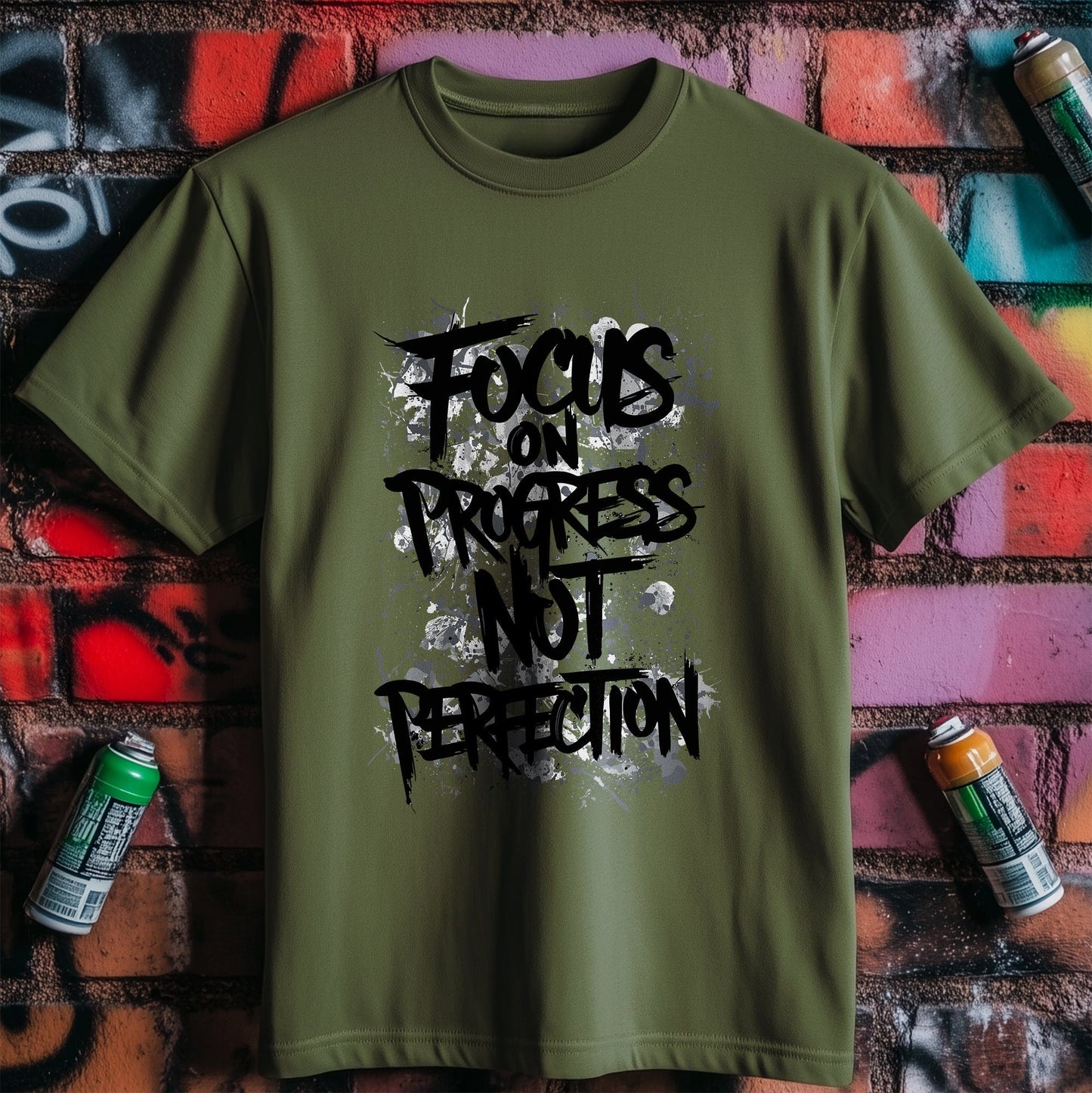 Motivation 55 T-Shirt Focus on progress