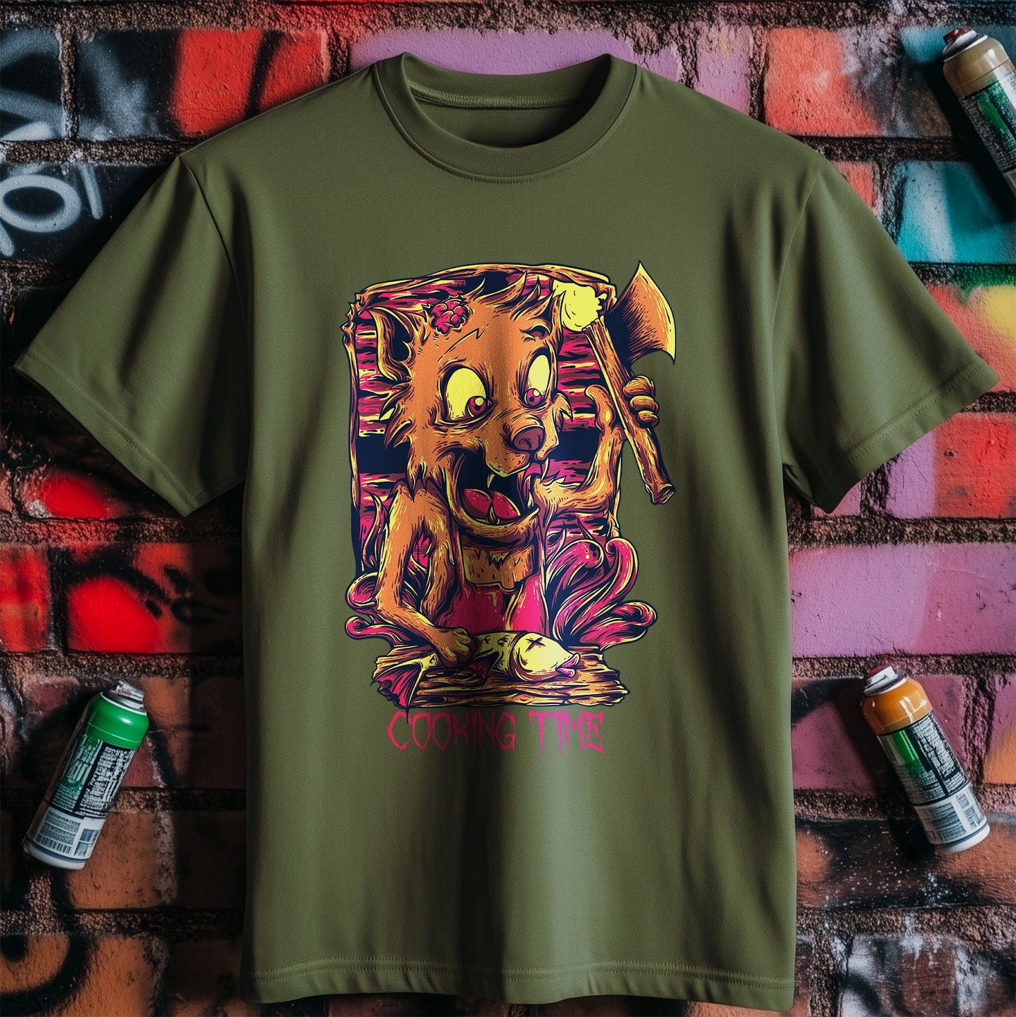 Cooking Time Wolf T-shirt - Unleash