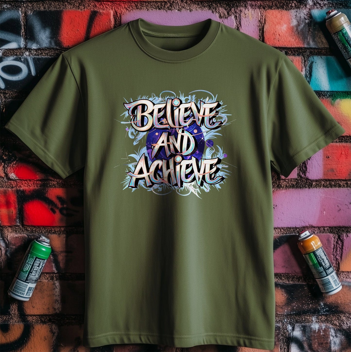 Motivation 50 T-shirt Believe and achieve