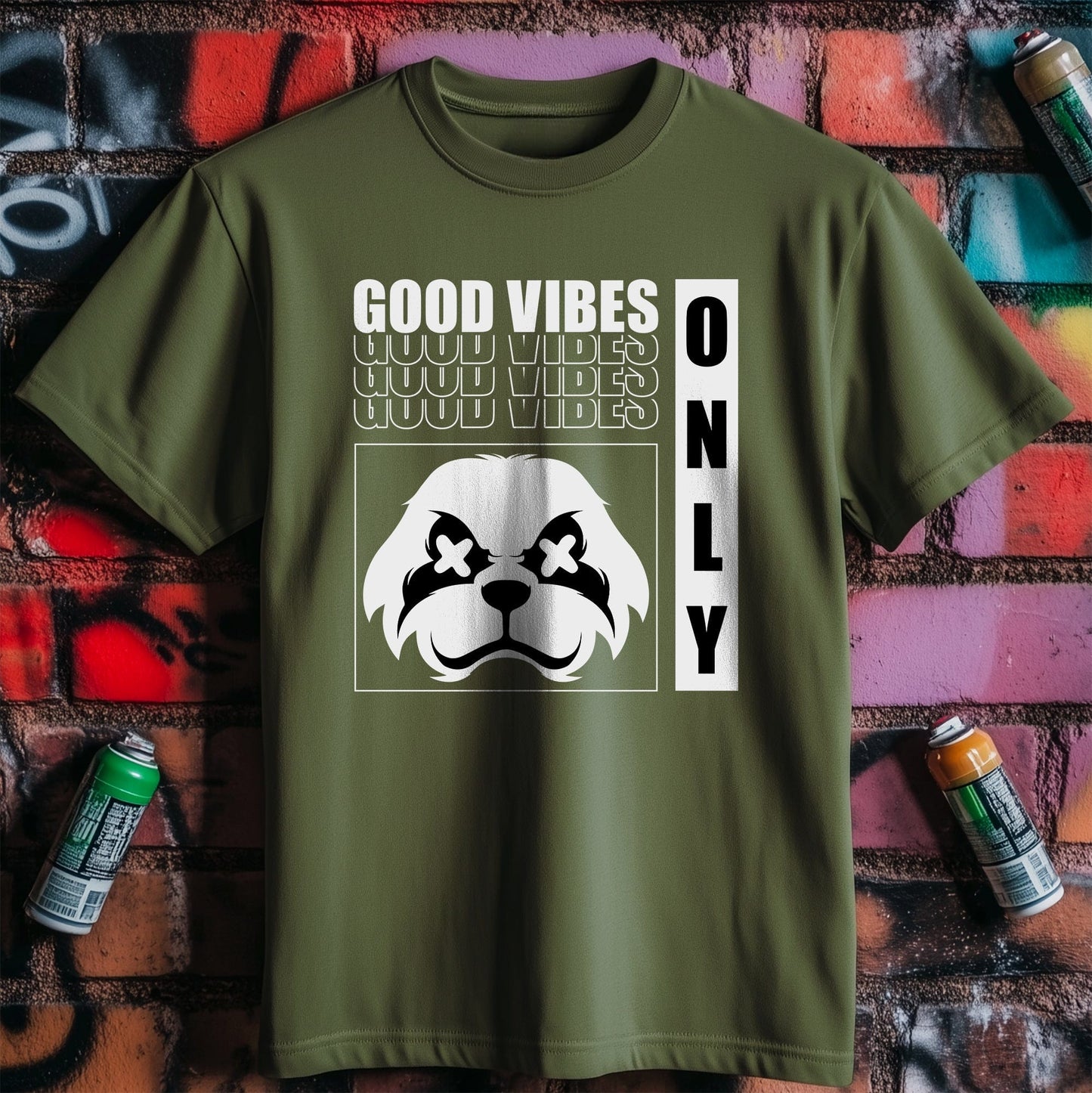 Good Vibes Panda T-Shirt - Spread