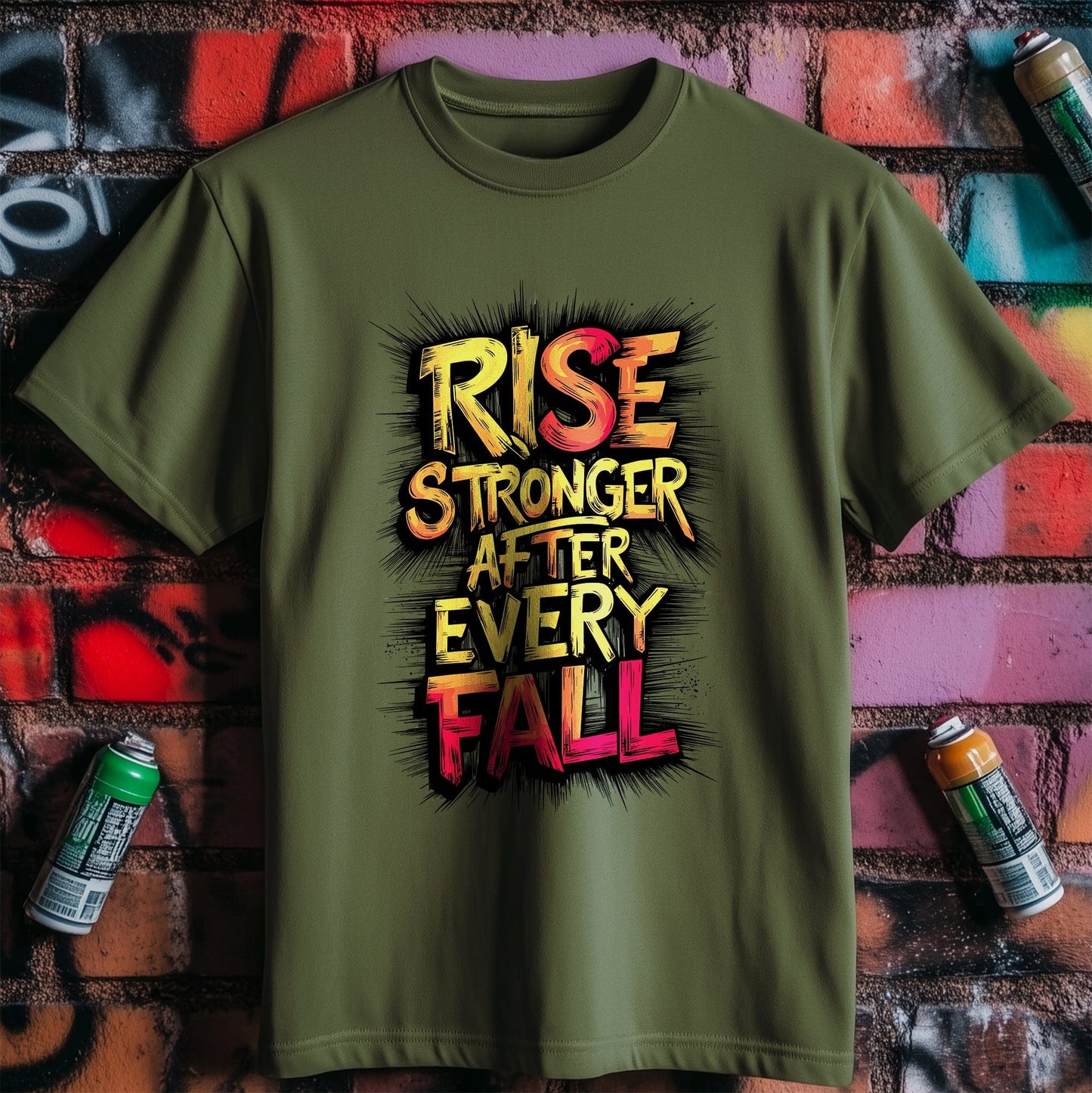 Motivation 75 t-shirt Rise Stronger after every fall