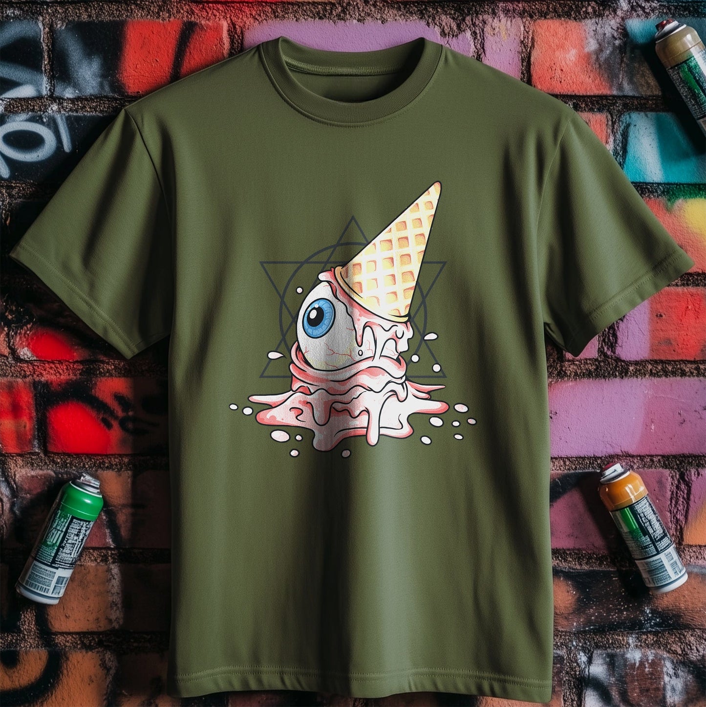 Eyeball Scream T-shirt - Ice Cream