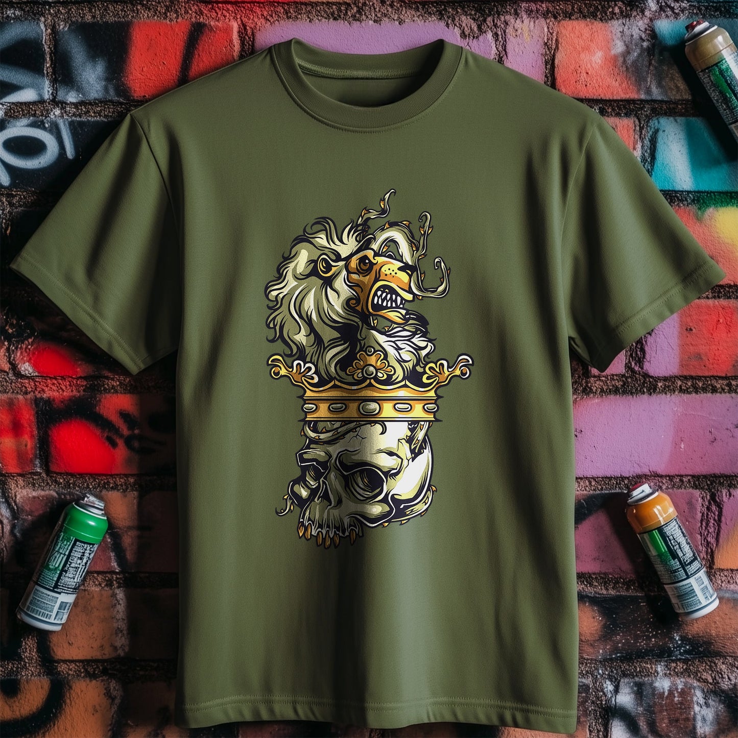 Lion Skull Crown T-shirt - Rule the