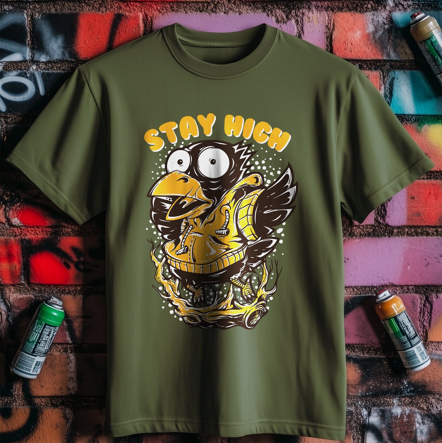 Stay High Bird T-Shirt - Feathered