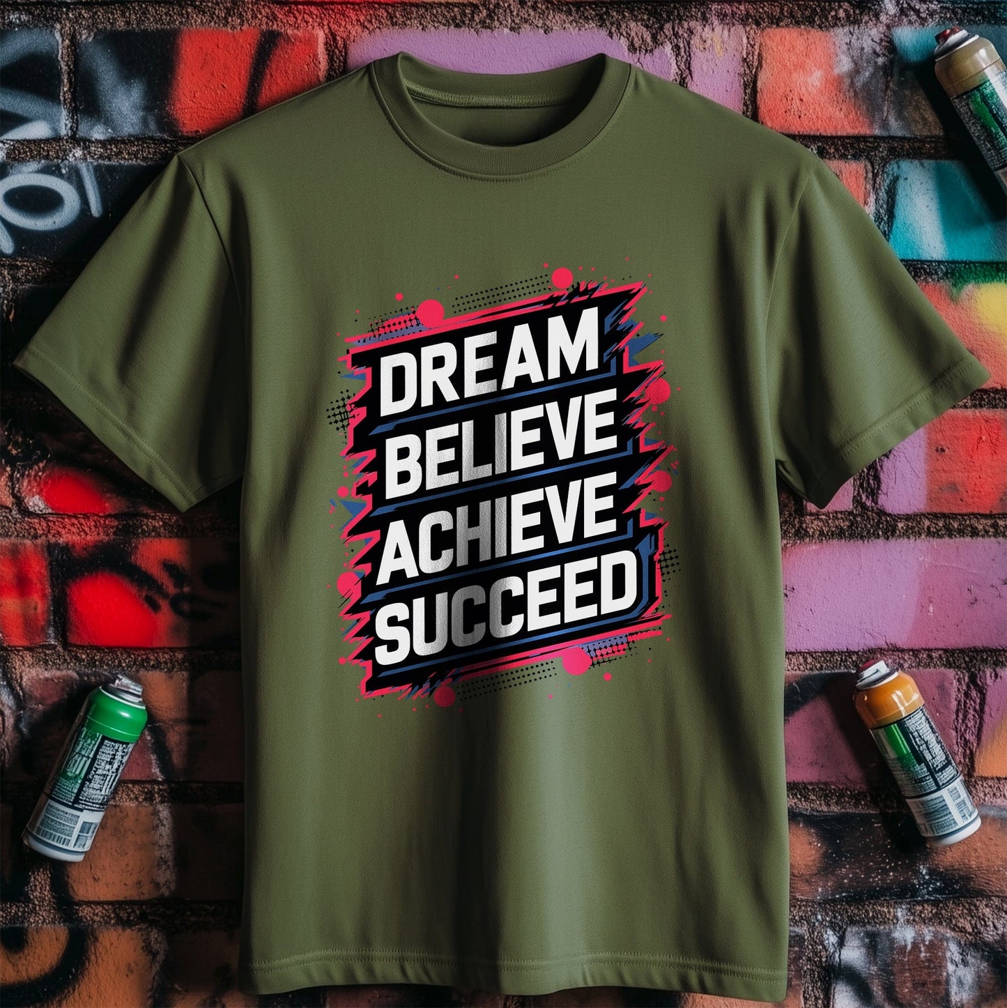 Motivation 77 T-shirt Dream, Believe, Achieve