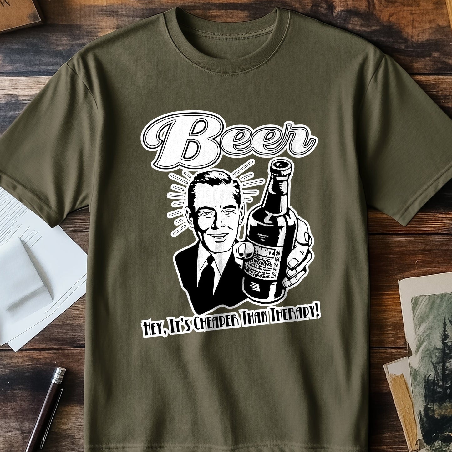 Beer Cheaper Than Therapy T-Shirt ‚Äì
