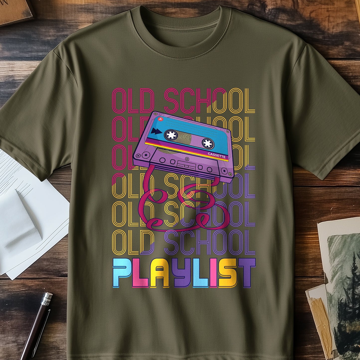 Old-School Playlist T-Shirt - Retro