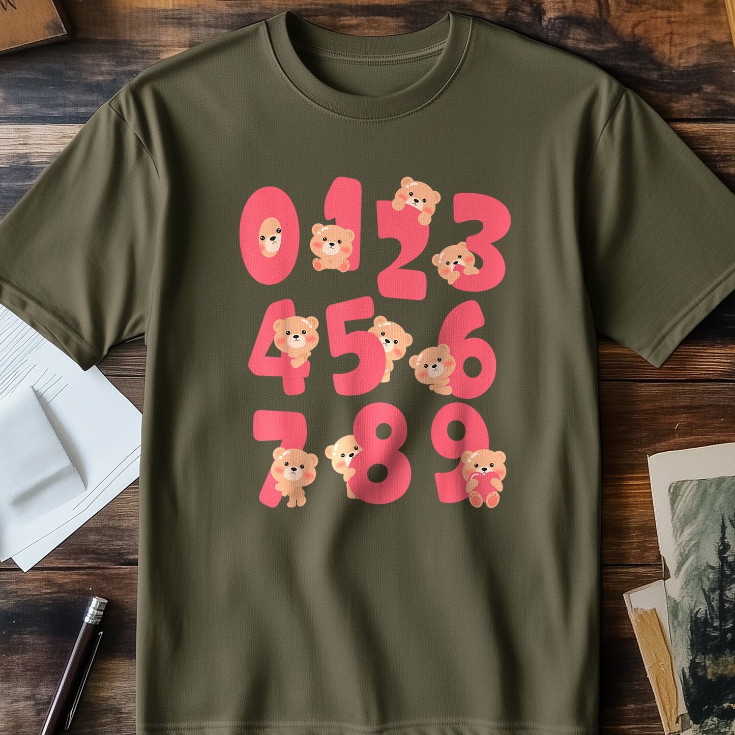 Bears Numbers Day Math Kids Tee