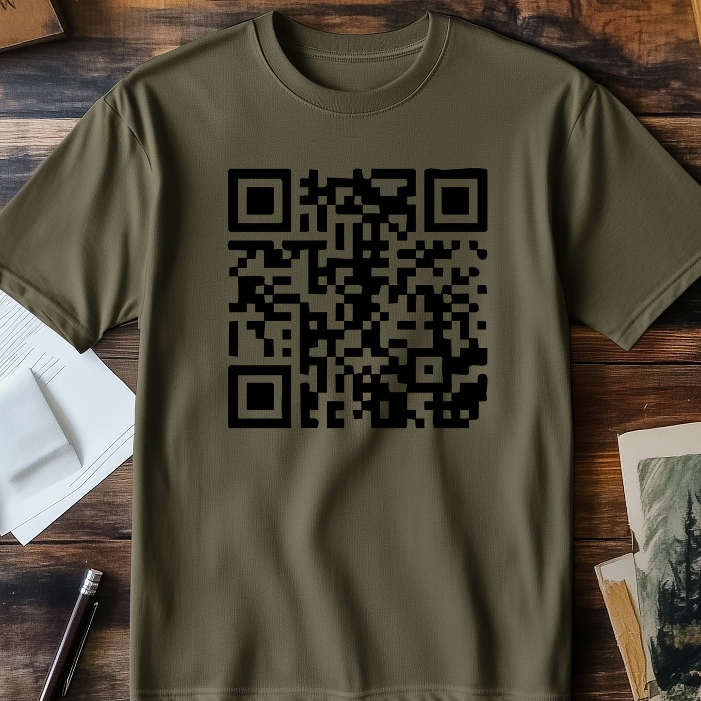 Rick Roll QR Code T-shirt - Instant