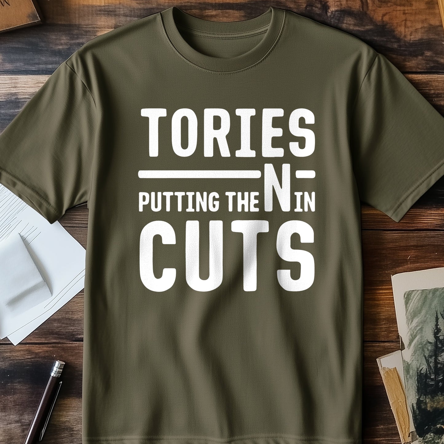 Torries-Putting-the-N T-shirt -