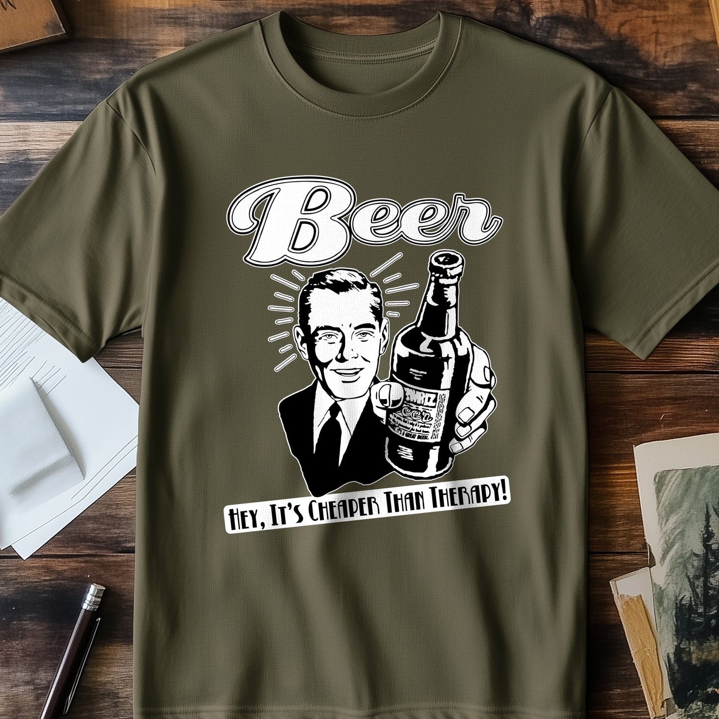 Beer Therapy T-Shirt - Sip Happens!