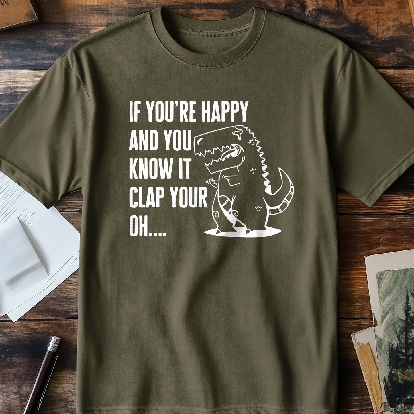T-Rex Clapback T-Shirt - Hilariously