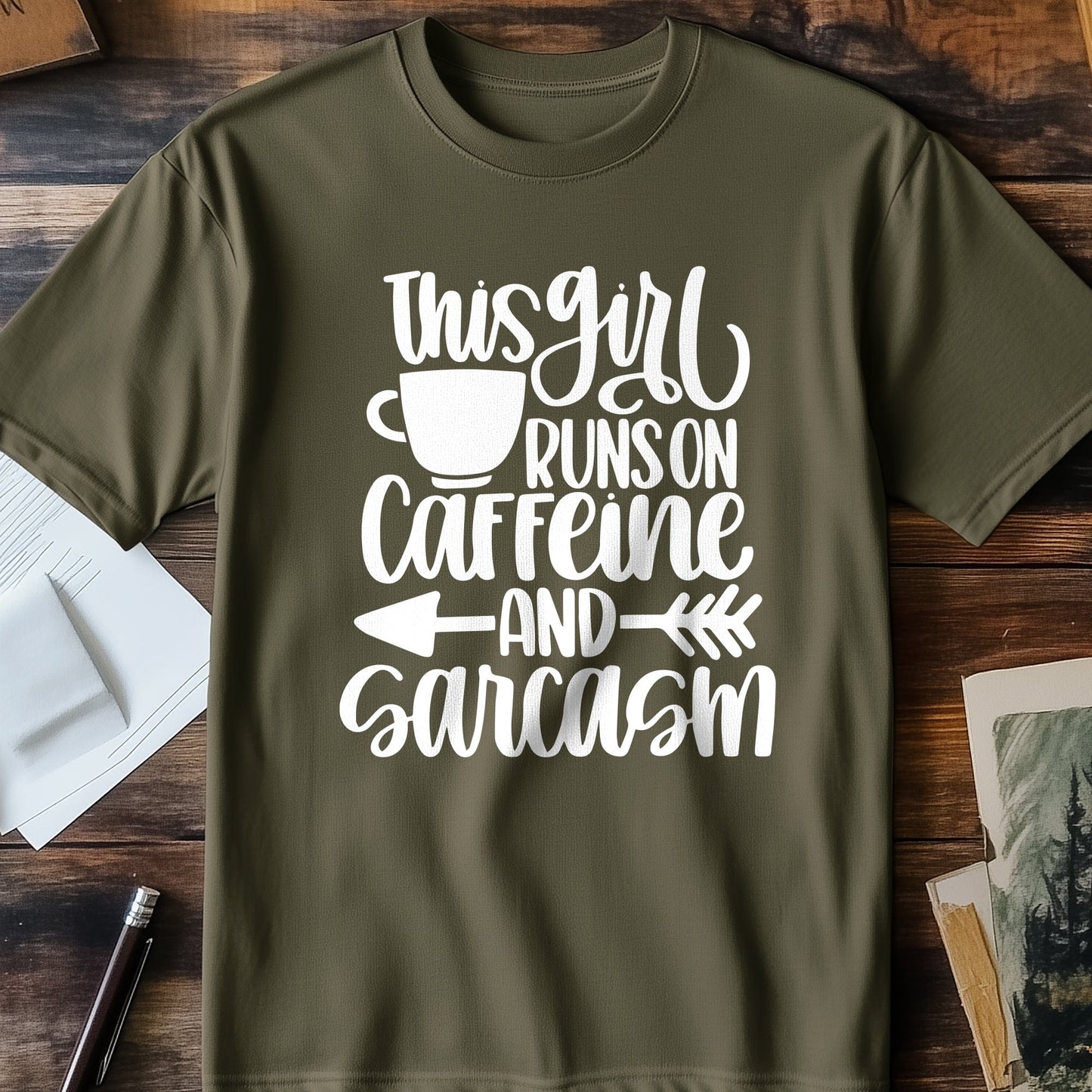 Caffeine Girl T-shirt - When sanity