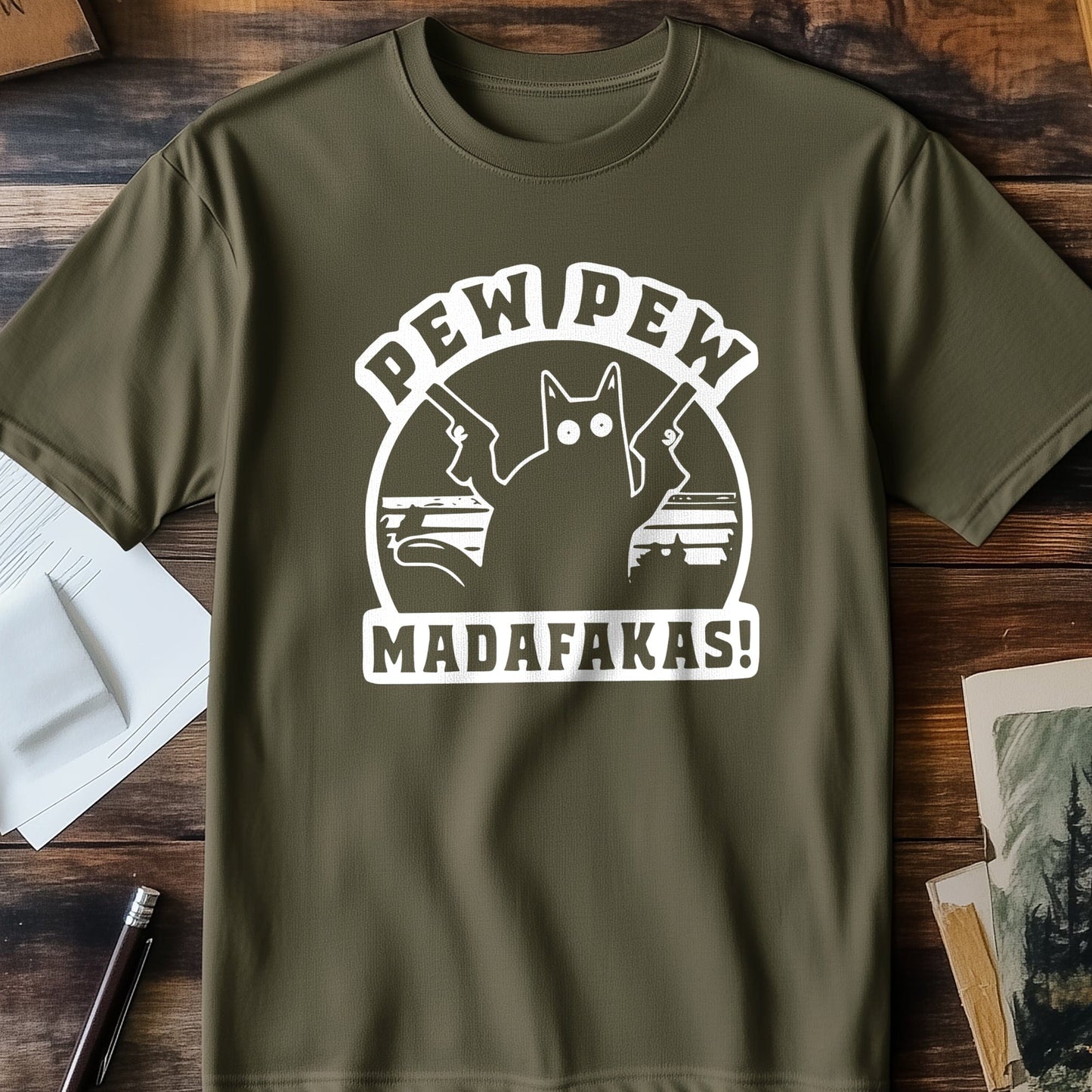 Pew Madafakas 1 Cat T-shirt