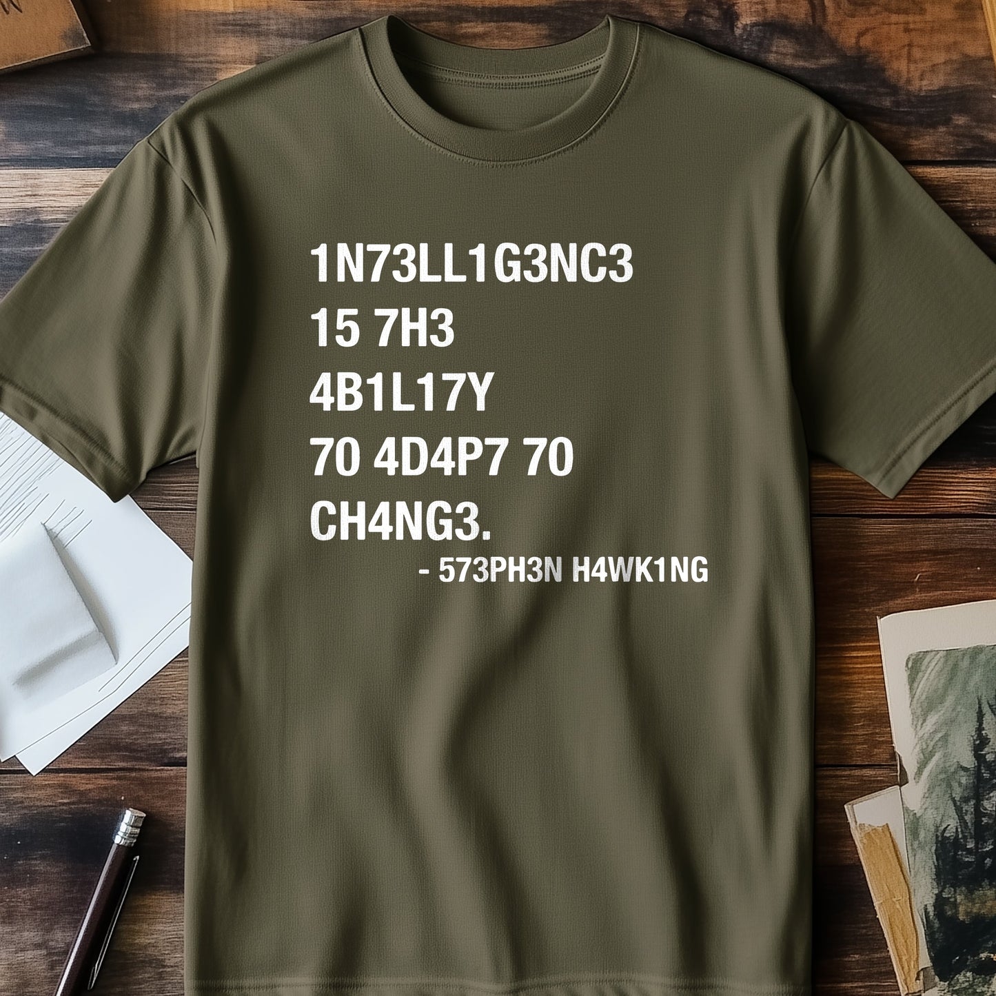 Steven Hawking Change Quote T-shirt -
