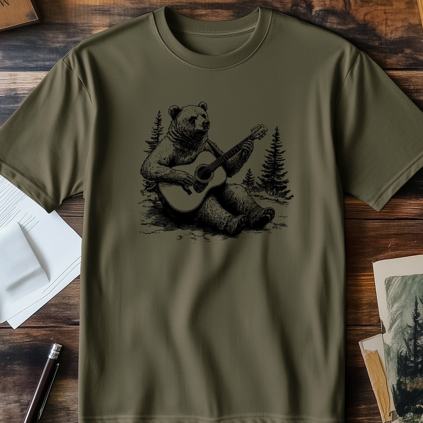 Bear Guitar 2 t-shirt - Rockin' Bear